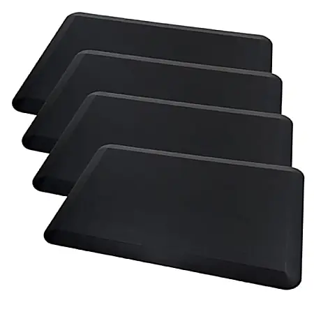 Holiday Sale Realspace&trade; Anti-Fatigue Mat For All Floor Types, 20" x 30", Black, 4 Pack
