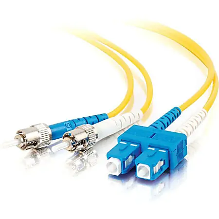 Original C2G 10m SC-ST 9/125 OS1 Duplex Single-Mode Fiber Optic Cable - Plenum CMP-Rated - Yellow - Patch cable - 37904