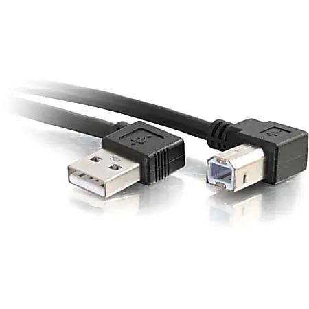 C2G 5m USB 2.0 Right Angle A/B Cable - Black (16.4ft) - 16.40 ft USB Data Transfer Cable- 28112 Authentic