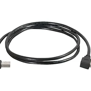 Premium C2G 1m USB Cable - Right Angle - M/M - USB cable - USB (M) to USB Type B (M) - USB 2.0 - 1 m - 90&deg; connector, right-angled connector - black
