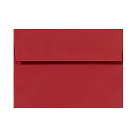Big Sale LUX Invitation Envelopes, #4 Bar (A1), Peel & Press Closure, Ruby Red, Pack Of 50