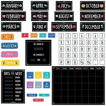 Markdown Creative Teaching Press&reg; Doodle Calendar 67-Piece Bulletin Board Set