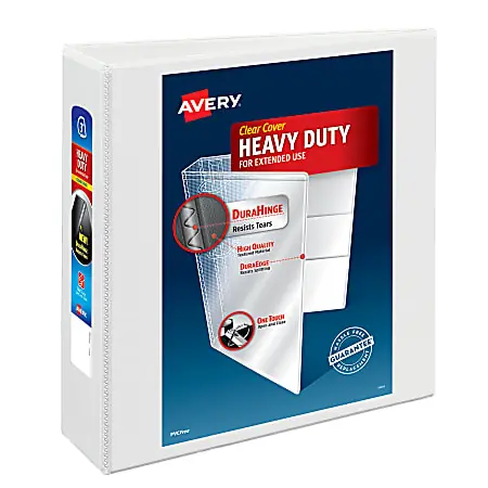 Bulk Order Avery&reg; Nonstick Heavy-Duty View 3 Ring Binder, 3" One Touch Slant Rings, White