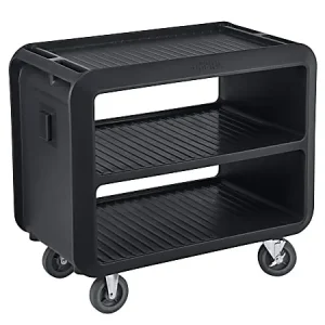 Cambro Service Cart Pro 3-Shelf Plastic Food Service Cart, 37-1/16"H x 23-13/16"W x 41-1/2"D, Black Order Now