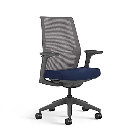 Budget HON Cipher Ergonomic Fabric/Mesh Mid-Back Task Chair, Indigo/Charcoal