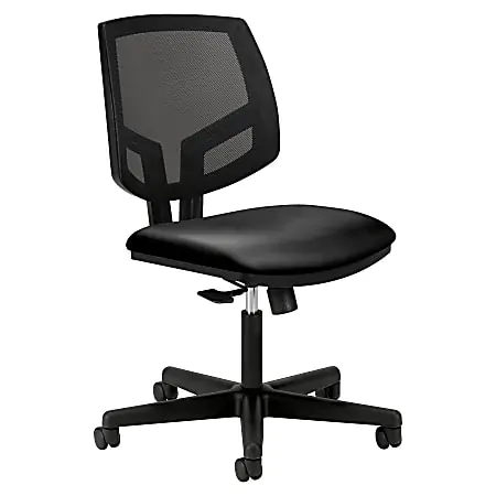 Best Choice HON&reg; Volt Mesh Bonded Leather Mid-Back Task Chair, Black