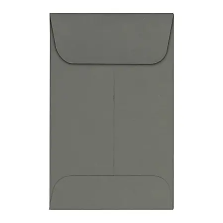 LUX Coin Envelopes, #1, Gummed Seal, Smoke, Pack Of 1,000 Express Delivery