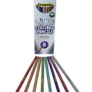 Grab Now Crayola&reg; Metallic Color Pencils, Assorted Colors, Box Of 8 Color Pencils