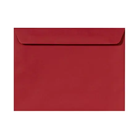 Next Day Delivery LUX Booklet 9" x 12" Envelopes, Gummed Seal, Ruby Red, Pack Of 500