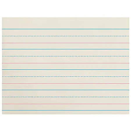 Zaner Bloser Newsprint Handwriting Paper, Dotted Midline, 8" x 10 1/2", 500 Sheets Per Pack, Case Of 3 Packs Modern