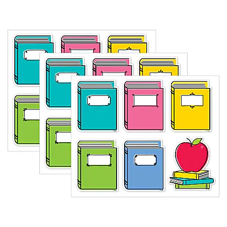 Creative Teaching Press Designer Cut-Outs, 6", Core D&eacute;cor Doodle Books, 36 Cut-Outs Per Pack, Bundle Of 3 Packs Special Discount