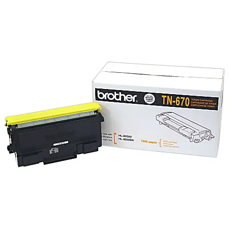 Brother&reg; TN-670 Black Toner Cartridge, TN-670BK Worldwide Shipping