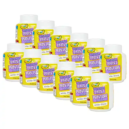 Flash Sale Crayola Washable Paint, 2 Oz, White, Pack Of 12 Paint Pots
