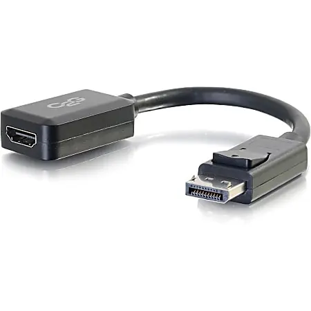 Original C2G 8in DisplayPort to HDMI Adapter Converter - DisplayPort Male to HDMI Female - Black - DisplayPort/HDMI- 54322