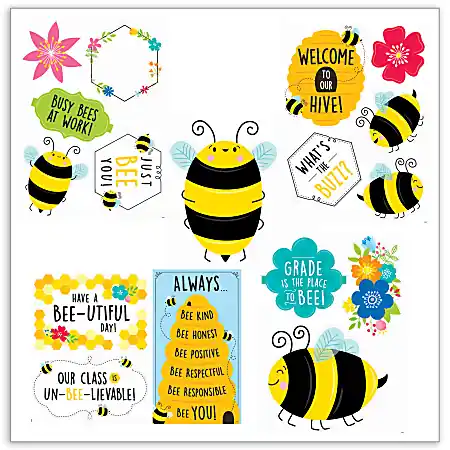 Sale Creative Teaching Press&reg; Busy Bees 17-Piece Bulletin Board Set
