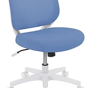 Grab Now Realspace&reg; Adley Mesh/Fabric Low-Back Task Chair, New Blue/White