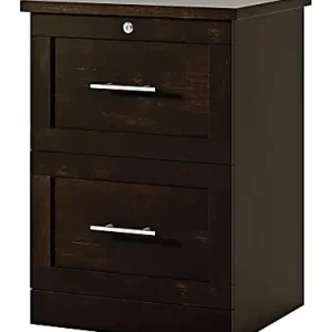 Fast Shipping Realspace&reg; 17"D Vertical 2-Drawer File Cabinet, Peppered Black