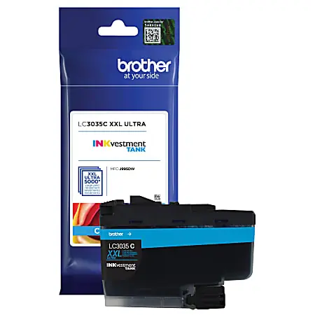 Brother&reg; LC3035 INKvestment Cyan Extra-High-Yield Ink Tank, LC3035C Genuine