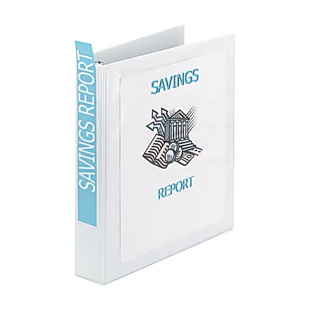 Mega Sale Avery&reg; Showcase View 3-Ring Binder, 2" Round Rings, 46% Recycled, White