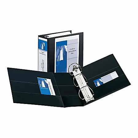 Top Rated Avery&reg; Durable View Binder with DuraHinge&reg; and EZD&reg; Rings, 3 Rings, 5" Capacity, 11 x 8.5, Black, (9900)