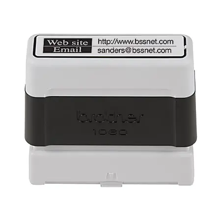 Time-Limited Same-Day Pre-Inked Custom Stamp, 3/8" x 2 3/8" Impression, Black