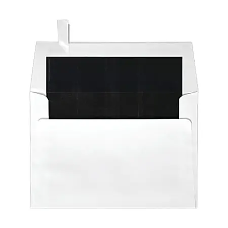 New Release LUX Square Envelopes, 6 1/2" x 6 1/2", Self-Adhesive, Black/White, Pack Of 1,000