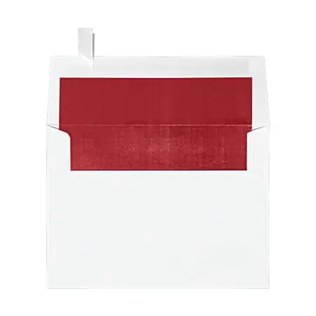 Time-Limited LUX Invitation Envelopes, A7, Peel & Stick Closure, Red/White, Pack Of 500