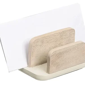 Premium Realspace&reg; Wood/Metal Letter Sorter, 4"H x 6-1/4"W x 5-1/2"D, Pine/Gold