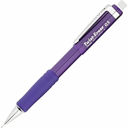 Place Order Pentel&reg; Twist-Erase III Mechanical Pencil, #2 Lead, 0.5 mm, Refillable, Violet Barrel