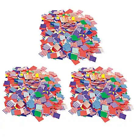 Roylco Petit Pattern Mosaics, 3/4", 2,000 Mosaics Per Pack, Set Of 3 Packs Luxury