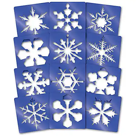 Roylco Super Snowflake Stencils, Pack Of 12 New Release