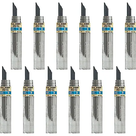Don’t Miss Out Pentel Super Hi-Polymer Leads - 0.7 mm , Medium Point - B - Black Lead - 12/Tube - 12 / Box
