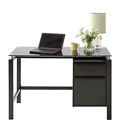 Realspace® Lake Point 46”W Writing Desk, Black Factory Price