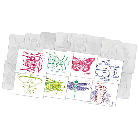 Roylco Plastic Rubbing Plates, Insects, 6-1/2" x 4-1/2", Pack Of 32 Plates Top Rated