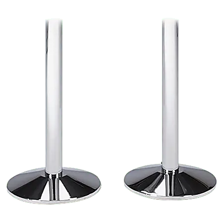 Tatco Adjusta-Tape Crowd Control Stanchion Bases, 14"Diameter, Chrome, Box Of 2 No Minimum Order