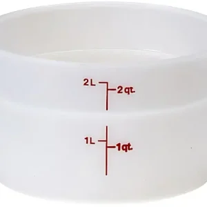 Don’t Miss Out Cambro Poly Round Food Storage Containers, 2 Qt, White, Pack Of 12 Containers