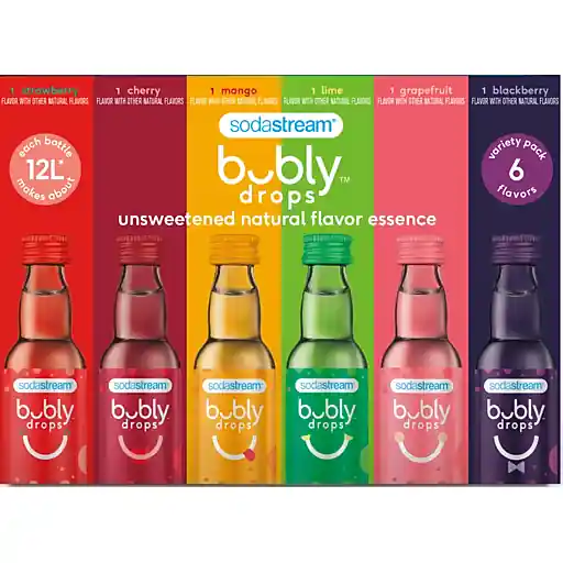 Mega Sale SodaStream Bubly Drops Sugar-Free Variety Pack Drink Mix, 1 36 oz., 6 Bottles/Pack (1025200010)