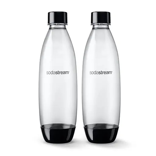 SodaStream Carbonating Bottle Twin Pack, Clear/Black (1042221010) Super Sale