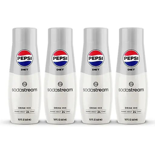 SodaStream Diet Pepsi Drink Mix, 14.9 oz., 4 Bottles/Pack (1102990010) Free Delivery