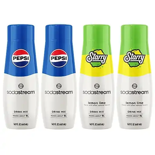 SodaStream Pepsi & Starry Variety Pack Drink Mix, 14.9 oz., 4 Bottles/Pack (1103090010) Markdown