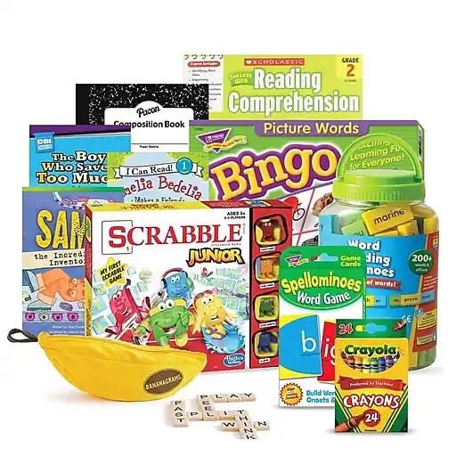 S&S Family Engagement Take Home Bags Literacy Grades 2-3, Assorted Colors (BK7053G002) Low Price