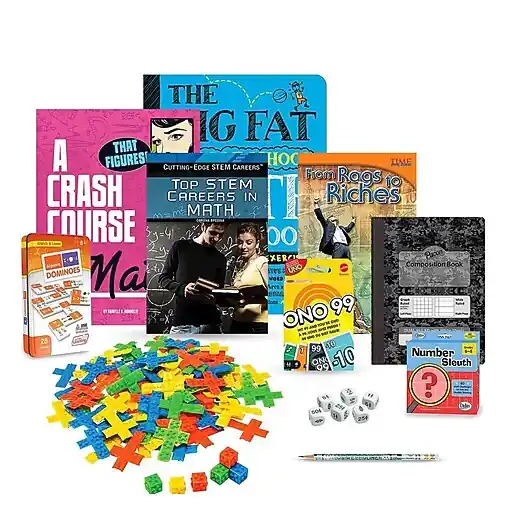 S&S Family Engagement Take Home Bags MATH Grades 6-8, Manipulative, Assorted Colors (BK7097004) Place Order