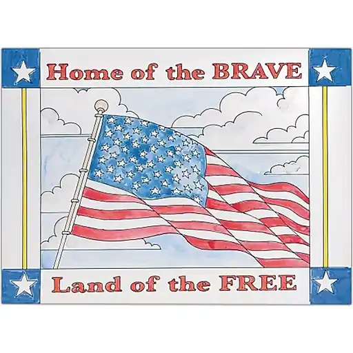 S&S Home of the Brave Painting, Multicolor, 24/Pack (GP3310) Express Delivery