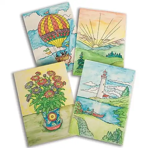 S&S Paint-a-Dot Everyday Greeting Cards, 24/Pack (GP3354) Viral