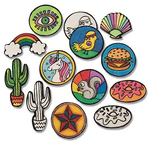 S&S Velvet Art Iron-On Patches to Color, 100/Pack (PS1458) Limited Offer