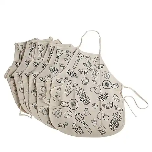 Order Now S&S Velvet Art Kid's Apron, 6/Pack (PS1461)