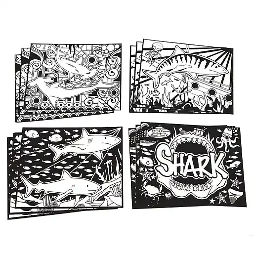 S&S Velvet Art Sharks! Posters, 12/Pack (PS1401) Mega Sale