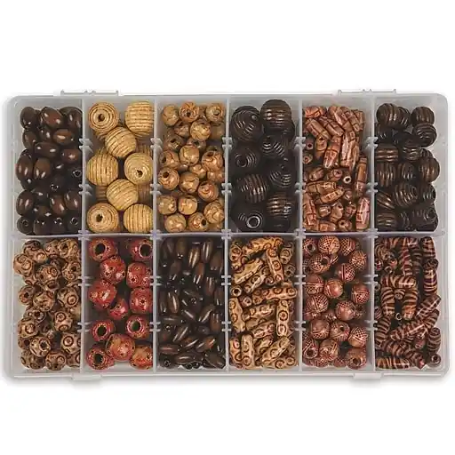 S&S Wood Bead Assortment (BE1397) Free Returns
