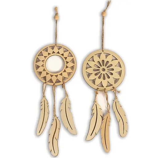 S&S Wood Mandala Dreamcatcher Kit, 12/Pack (WD7469) High Quality