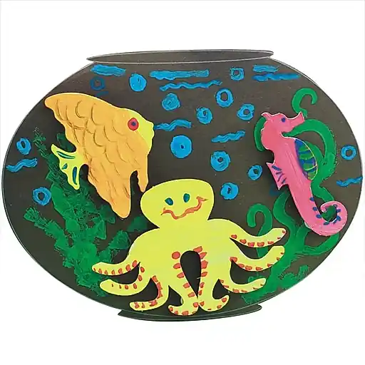 S&S Worldwide 3D Fishbowls Craft Kit, 36/Pack Exclusive